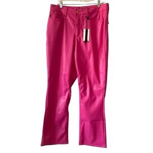 Judy Blue Faux Vegan Leather Pink Pants 16W
